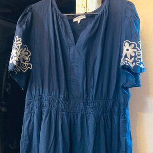 polagram brand beautiful blue and white dress